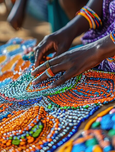 Maasai artisans at work